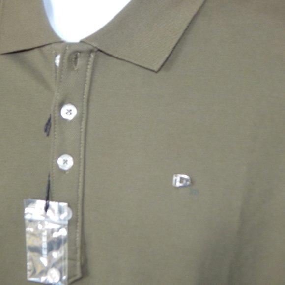 DIESEL T-HEAL BUTTON FRONT POLO SHIRT OLIVE PREM - Picture 3 of 5